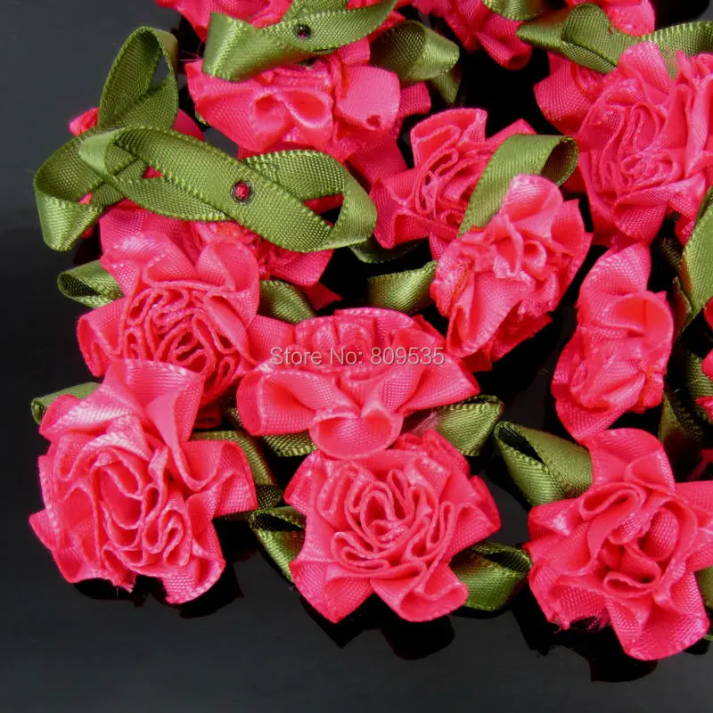 Атласная лента с цветами сливы 1 дюйм 2 5 см 30 шт.|satin leaves|leaf ribboncarnation flower |