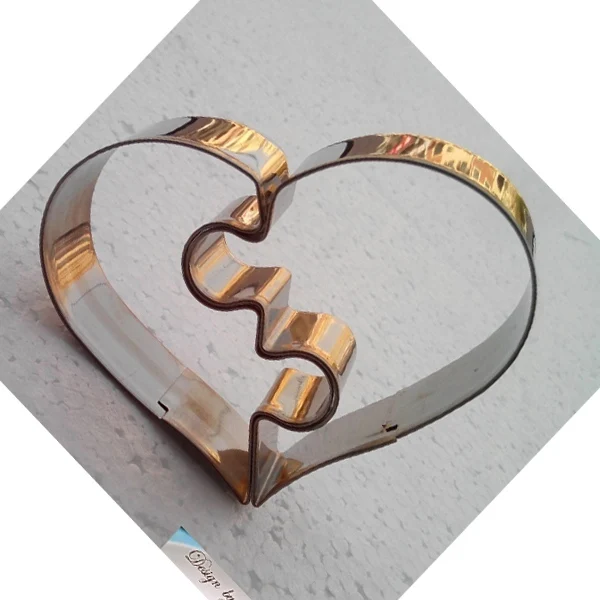 2 шт./компл. Новые забавные романтические Пазлы Love из нержавеющей стали Форма для