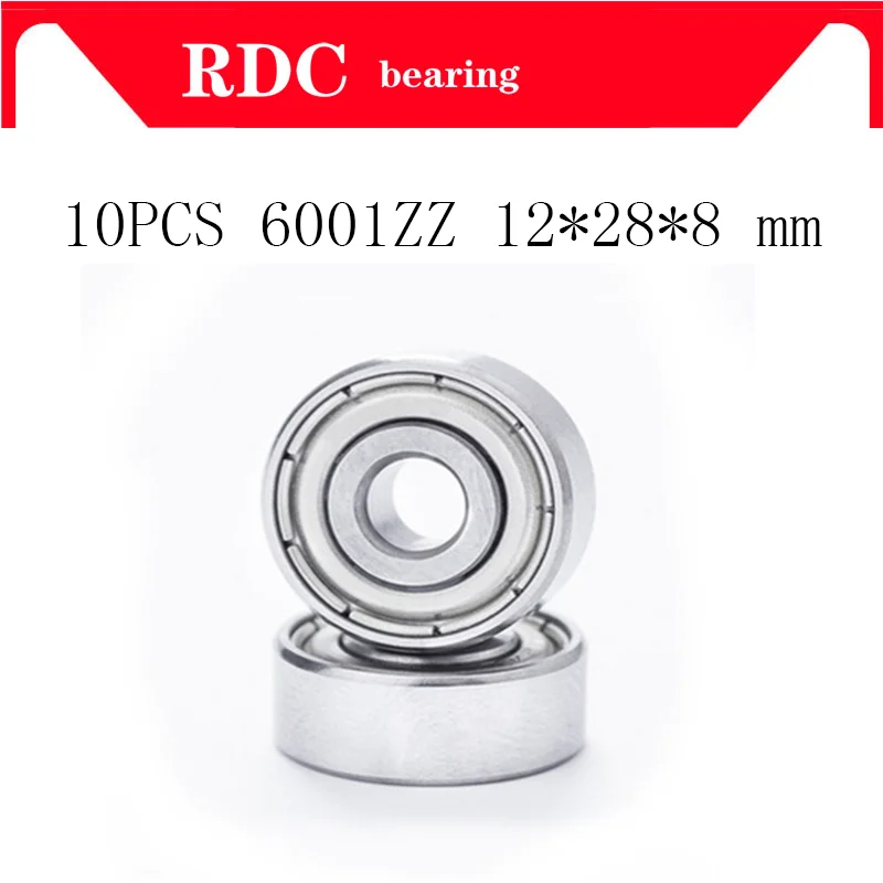 10 шт. подшипник 6001 мм 12x28x8 80101 ZZ шариковые подшипники 6001Z Z 6001z 12*28*8 мм|bearing 6001z|bearing
