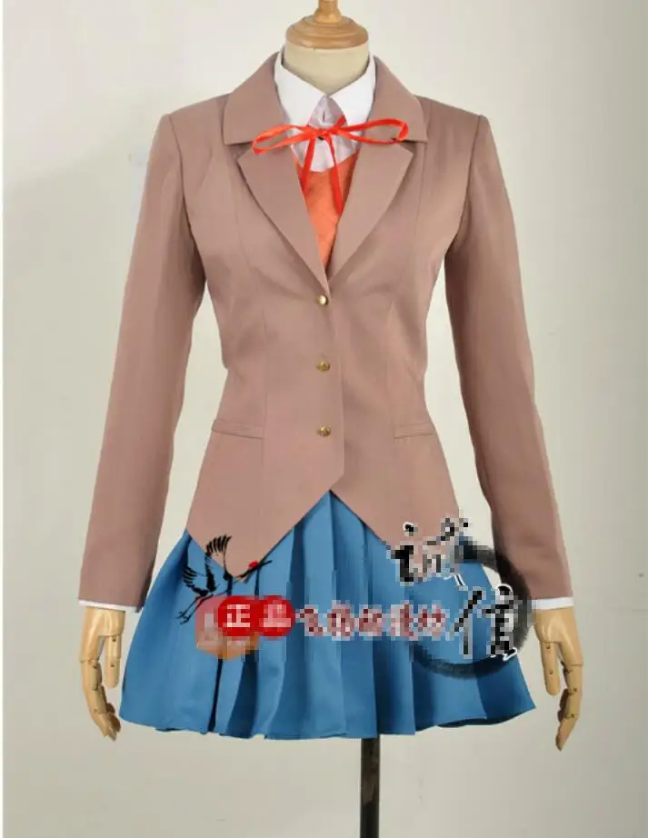 

Новая игра японское аниме косплей Sayori Хэллоуин вечевечерние НКА женщины может быть адаптирован JK Сейлор костюм колледжа Униформа