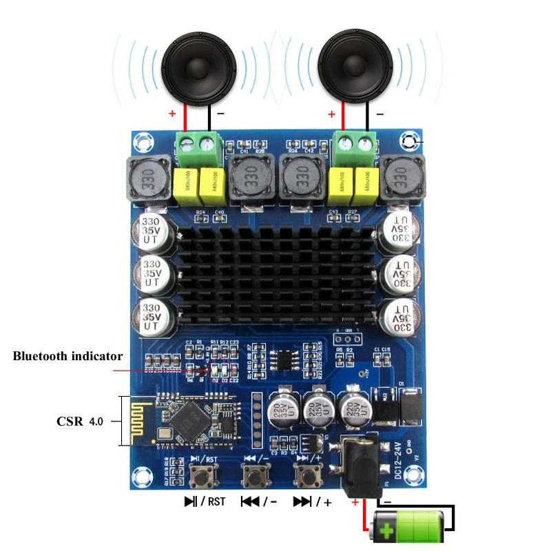 Lusya TPA3116D2 Bluetooth 4 0 аудио приемник 120 Вт + 2 streo канальный цифровой усилитель плата C3-005