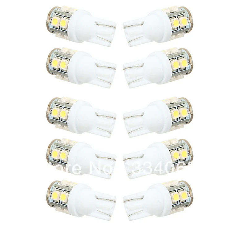 Автомобильная светодиодная лампа POSSBAY 10 шт. 10SMD W5W 1210 дюйма белая 12 В постоянного