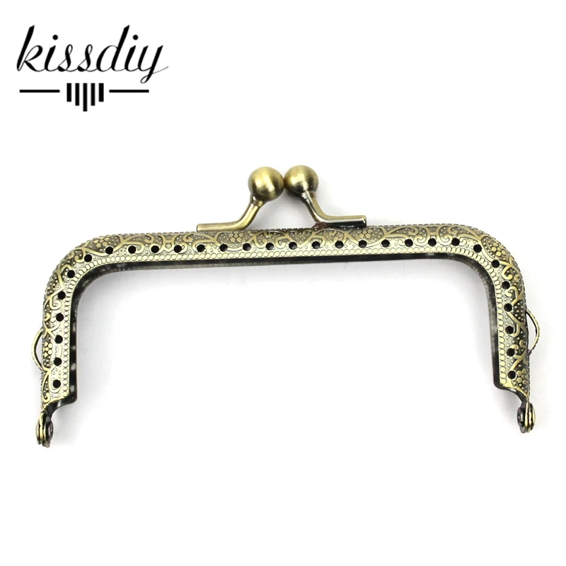 KISSDIY 10 шт./партия 10,5 см античный латунный металлический кошелек Рамка Поцелуй ручка с пружинным фиксатором для сумки мешочек ручного изготовления изготовление сшить оптом
