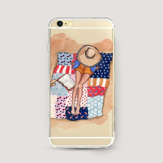 Роскошные модные сумка для покупок девушка чехол iPhone X 6s 5 5S se 7 Plus телефона из