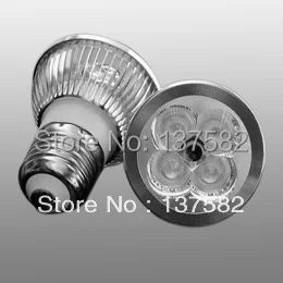 

DHL Wholesale 100pcs Dimmable E27 4X3W 12W 4-CREE LEDS Led Lamp Spotlight 85V-265V Led Light downlight High Power free shipping