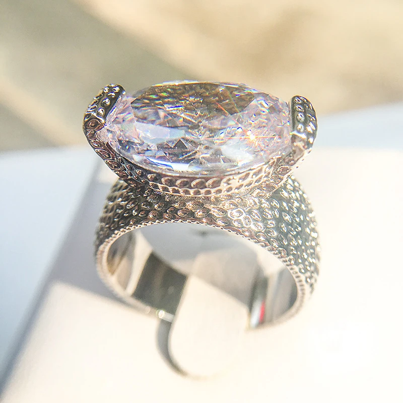 Оригинальный твердый 925 Серебряные Цвет набор колец AAAAA 5ct CZ обручальные кольца с