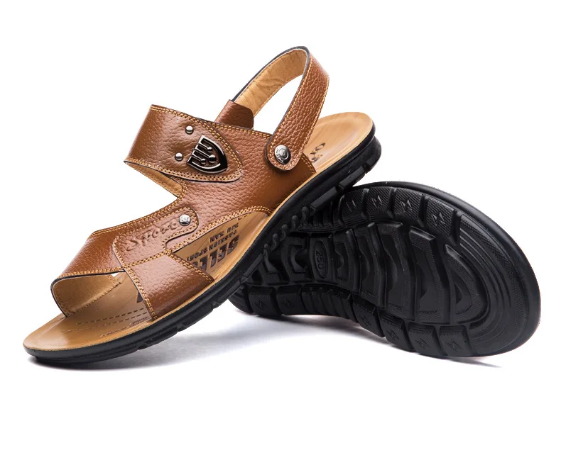 Новые 2016 Летние Мужчины Сандалии Из Натуральной Кожи Год Сбора Винограда Способа