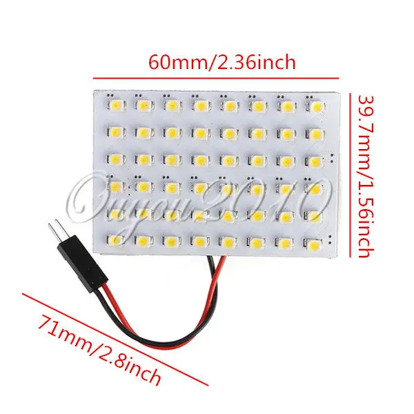 Горячая 48 SMD 1210 светодиодный панель холодный белый теплый белый авто Купол Карта светильник с адаптером 1156 BA15S DC12V