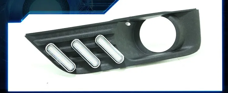 EOsuns led drl Дневной ходовой светильник+ галогенная противотуманная фара для Ford Focus 2005-2006 с движущимися желтыми поворотниками