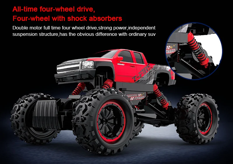 S. X. TOYS Радиоуправляемая машина 4WD 2,4 GHz Радиоуправляемая машинка на дистанционном управлении, 4 резиновых колеса, радиоуправляемая машина, 1:12 модель детских игрушек
