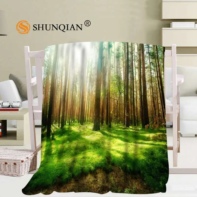 

Custom Forest Of Trees Blanket Soft DIY Picture Decoration Bedroom Size 56x80Inch,50X60Inch,40X50Inch A7.10