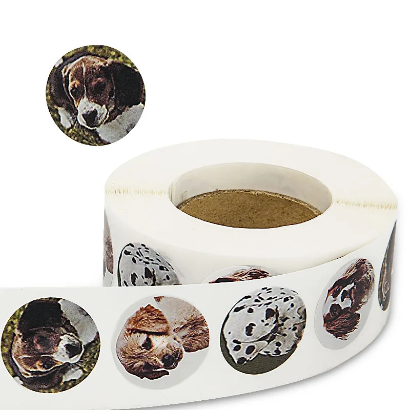 

4 kinds dog Reward Stickers 500 Labels per roll cute stickers for seal labels Adhesive sticker scrapboking children DIY decorate