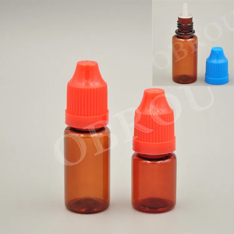 

China supplier free shipping 100pcs 5ml amber dropper bottle for eye dropper essential oil plastic bottle