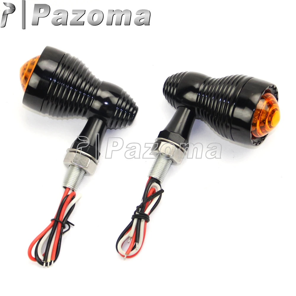 Запчасти для мотоцикла черный Янтарный светодиодный указатель поворота