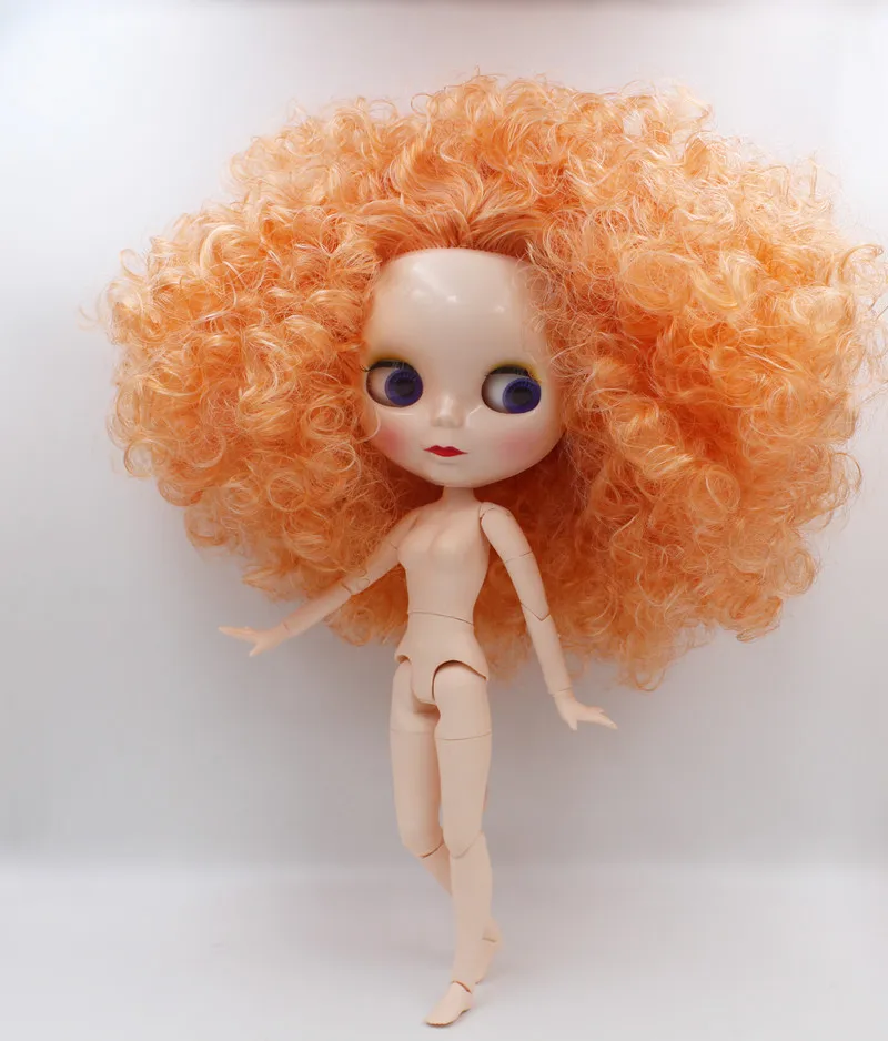 Blygirl куклы Blyth локоны оранжевого цвета 19 и 7 суставов новые нормальный корпус 1/6