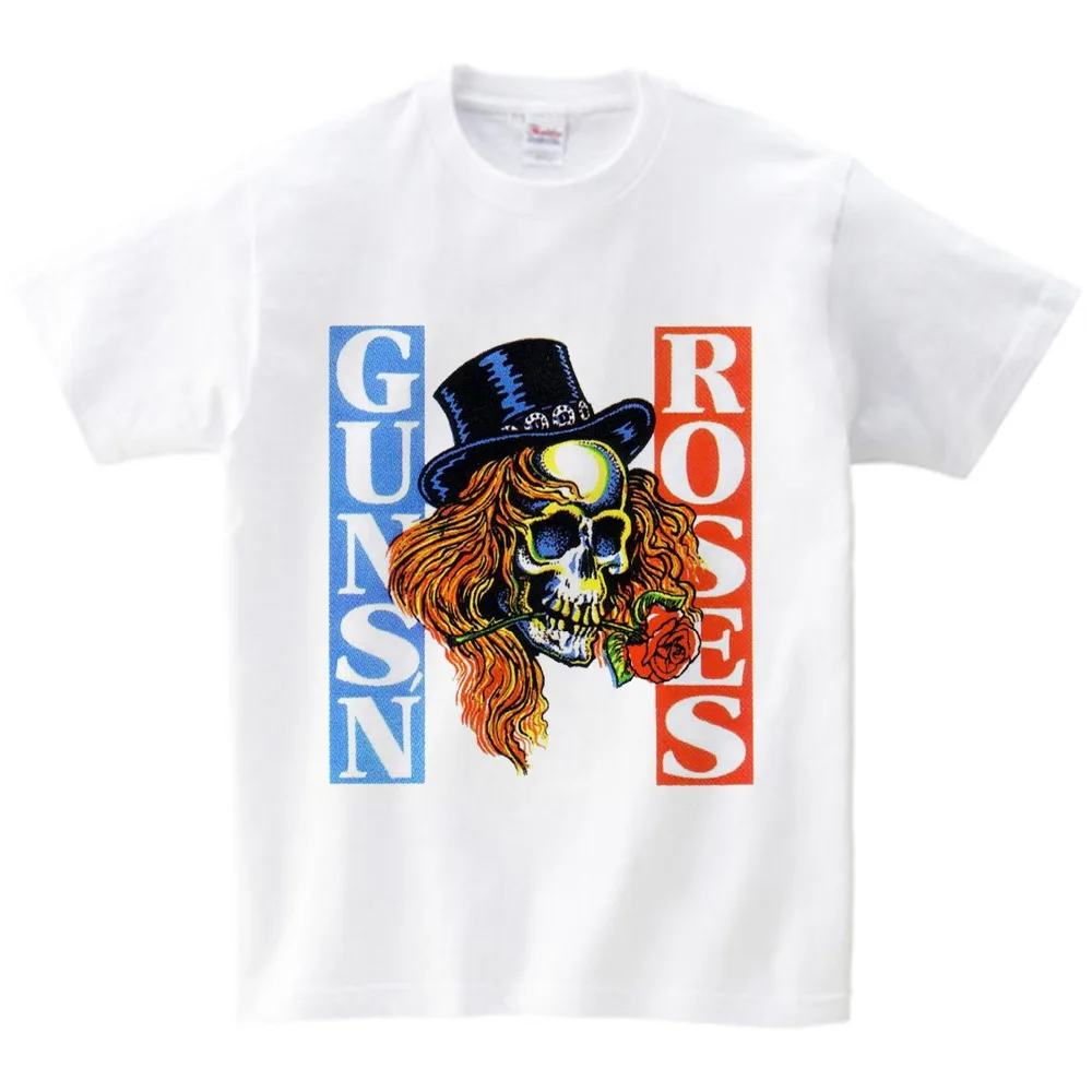 От 3 до 9 лет дети/мальчик/девочка знаменитая рок группа Guns N Roses печатные футболки