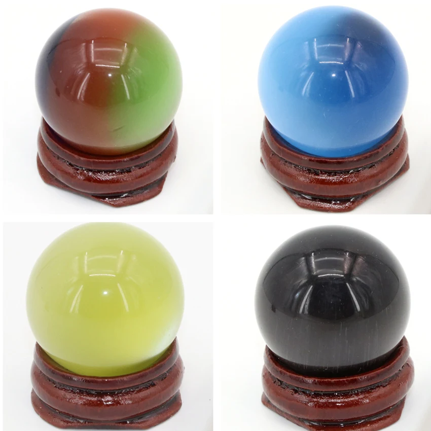 Free shipping 30mm multicolor Mexico opal sphere crystal ball round stone beads high grade decorate accessories B2885