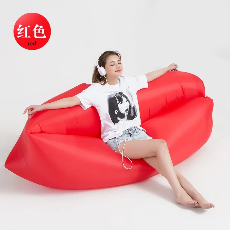 

2019 hot Inflatable Lazy Couch Outdoor Folding Air Sofa Bed Portable Beach Lounge Outside Garden Furniture Camping Sleeping Bags