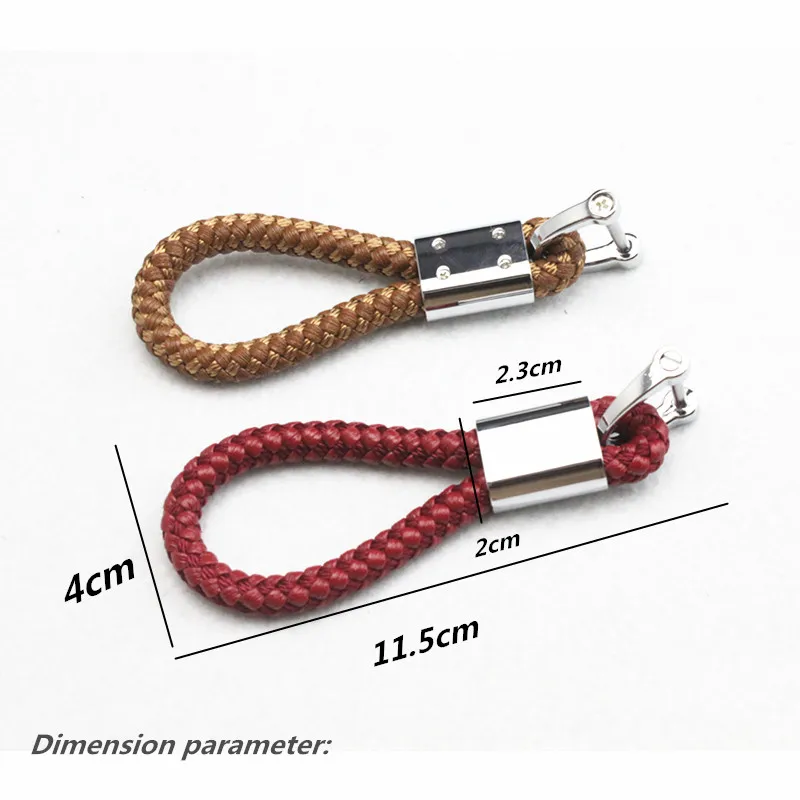1 шт. стайлинга автомобилей плетеный кожаный ремешок брелок для ключей Toyota Camry