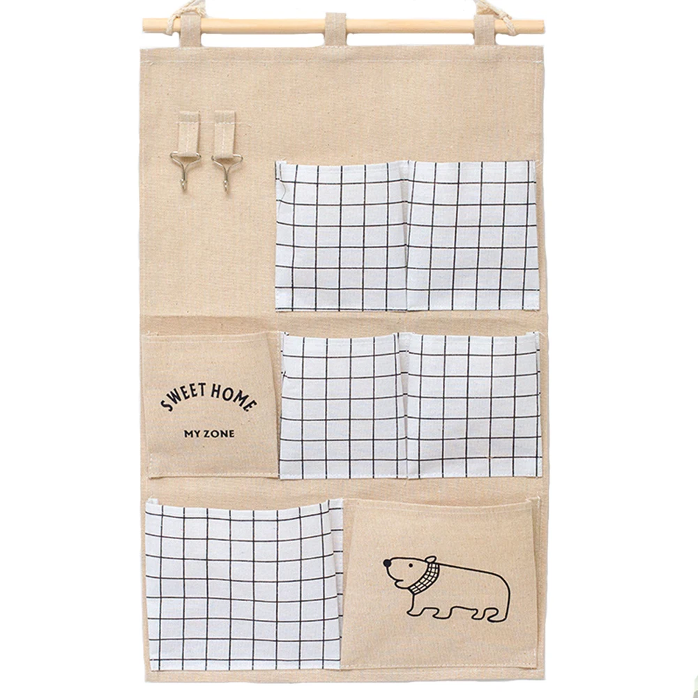 Дорожная прямоугольная портативная хлопковая льняная органайзер офисная