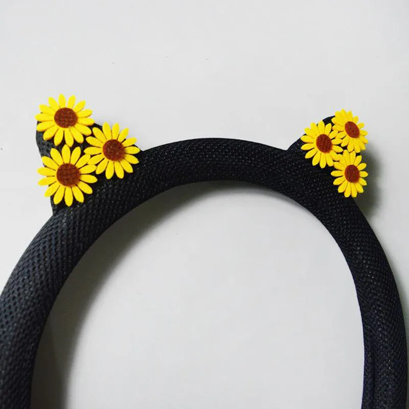 

Mesh Breathable Summer Ice Silk Cute Steering Wheel Cover For 38cm Steering Cover Car Modeling