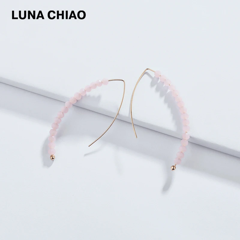 LUNA CHIAO 2020 модные трендовые простые серьги-подвески золотистого цвета с большим