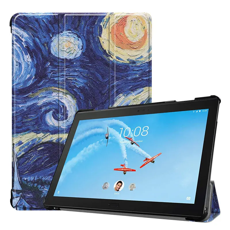 Чехол для lenovo Tab P10 TB-X705F TB-X705L 10," Smart Cover Funda Tablet тонкий защитный чехол с подставкой+ стилус+ пленка