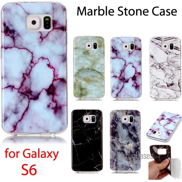 Мрамор каменная коллекция SM G920i G920F Защитный чехол для samsung Galaxy S6 Coque гибкий мягкий