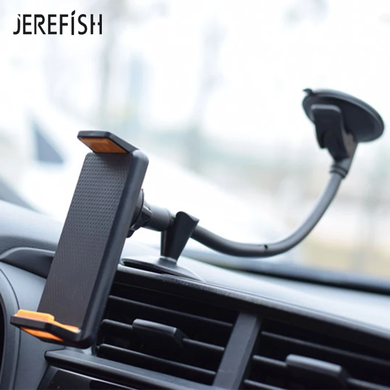 Автомобильный держатель для планшета JEREFISH лобового стекла автомобиля с длинной