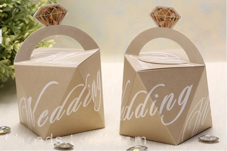 Творческий алмаз Свадебная вечеринка коробки для конфет драже сладости подарки