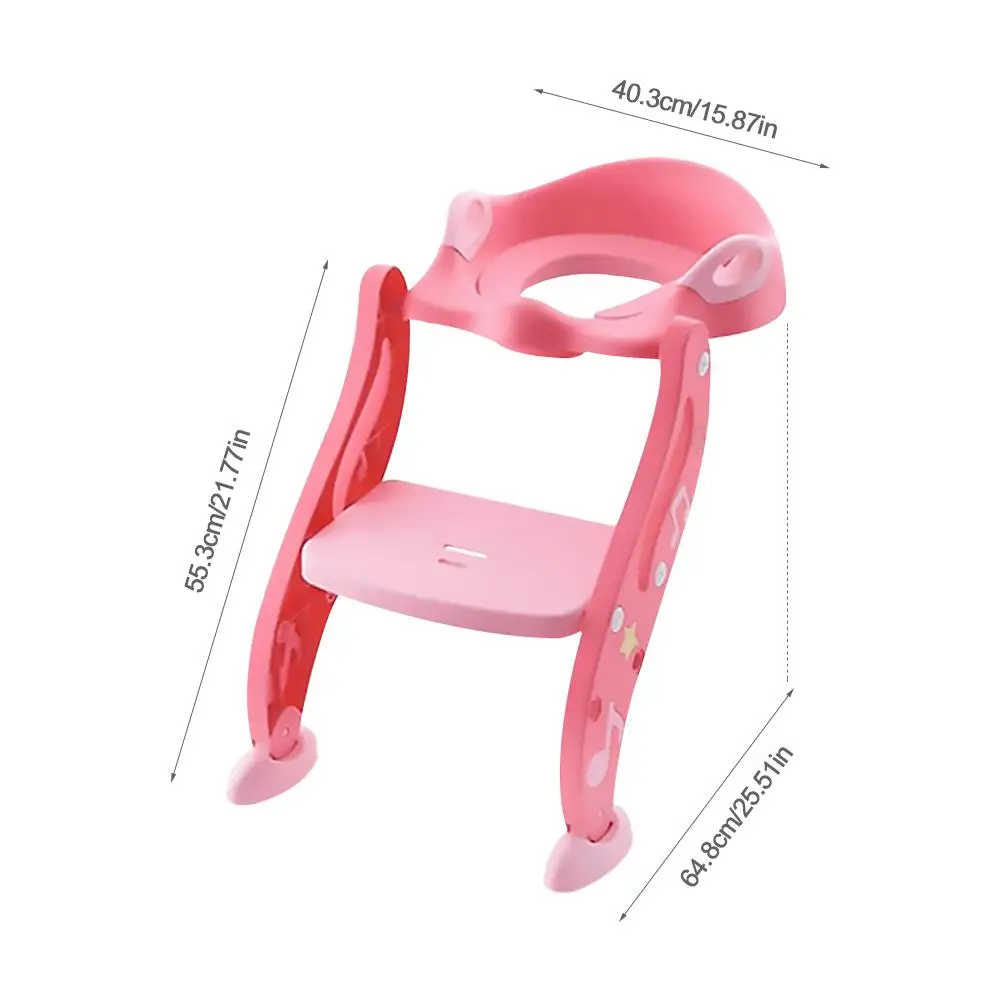 

Toddler Potty Training Seat Easy to Assemble Adjustable with Stool Ladder Comfortable Handle Splash Guard for Kid Child Boy Girl