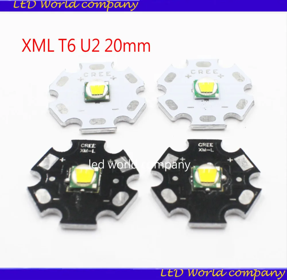 5 шт. CREE XML XM L T6 светодиодный U2 10 Вт белый теплый высокомощный чип излучатель с 20 мм