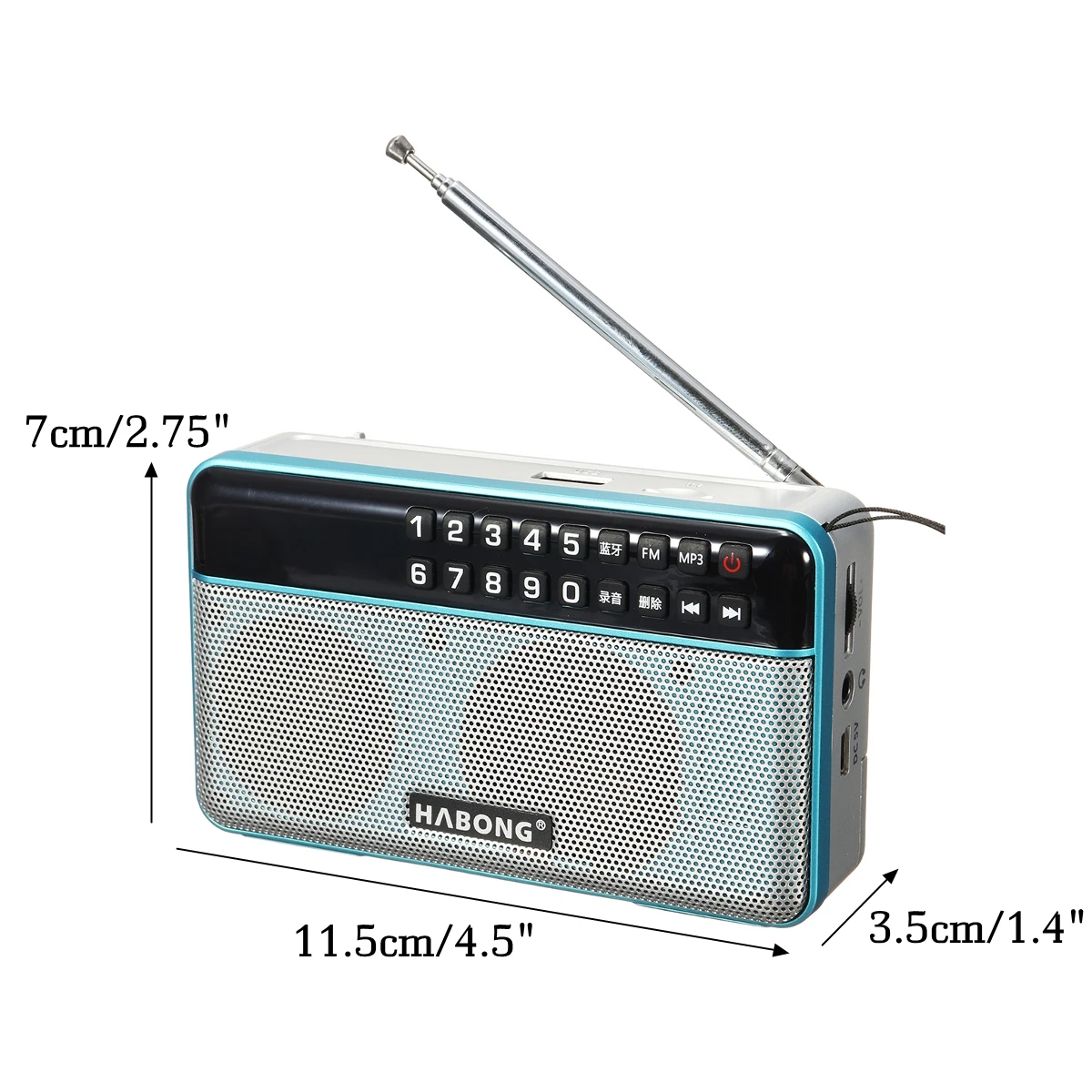 Портативное мини радио стерео bluetooth колонка FM портативный динамик USB SD TF карта mp3
