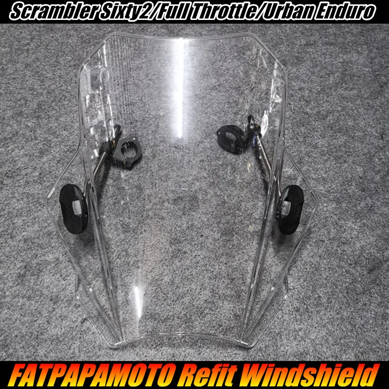

FOR DUCATI Scrambler Sixty2 Full Throttle Urban Enduro Motorcycle Accessories 22 26 28MM Handlebar Universal Windshield