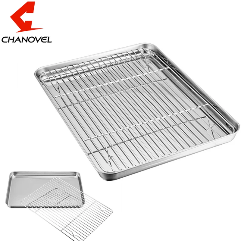 Лоток для выпечки CHANOVEL со съемной охлаждающей стойкой набор из нержавеющей стали