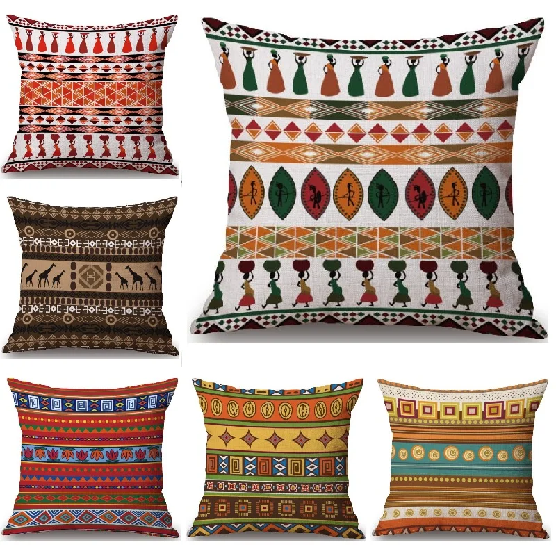 

Bohemia Cushion Cover Linen Cotton Geometry Throw Pillows Car Sofa Cover Decorative Pillowcase almofadas decorativos cojines
