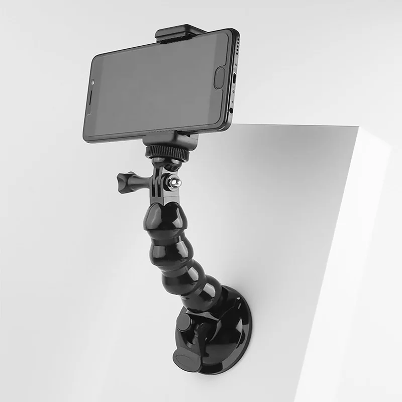 Автомобильный держатель на присоске для GoPro Hero 8 7 6 5 4 3+ все камеры Xiaomi Yi Go pro SJcam SJ4000 SJ5000 AKASO eken с защитным тросом