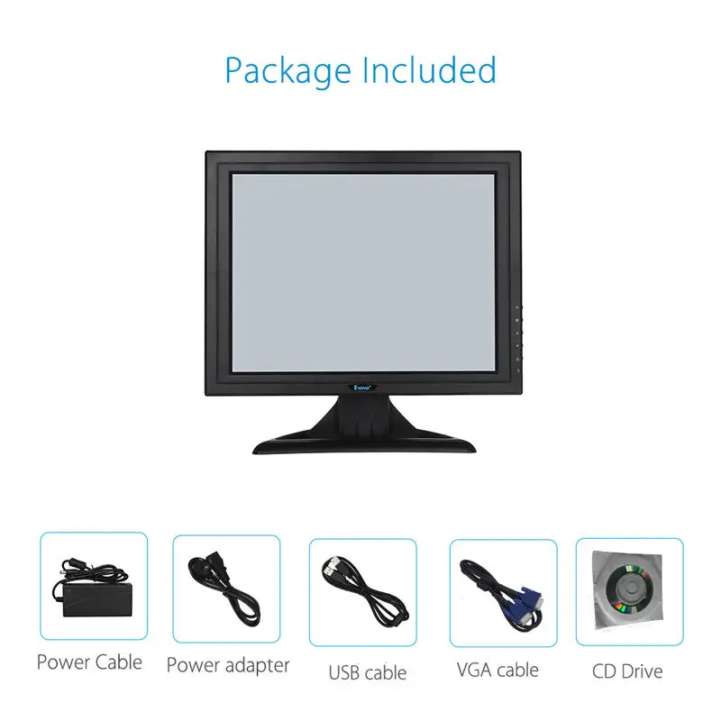 Eyoyo C15 TFT VGA 15 &quotсенсорный экран ЖК дисплей POS монитор розничная продажа Ресторан