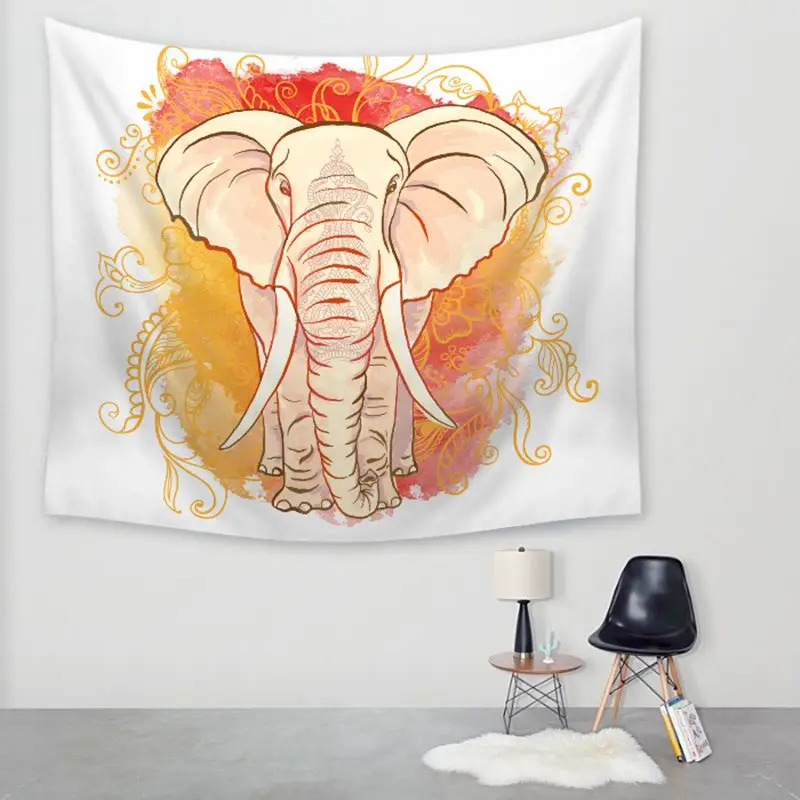 

Elephant Butterfly Tapestry Colored Printed Home Decor Mandala Tapestry Boho Wall Carpet Living Room Blanket Yoga Mat
