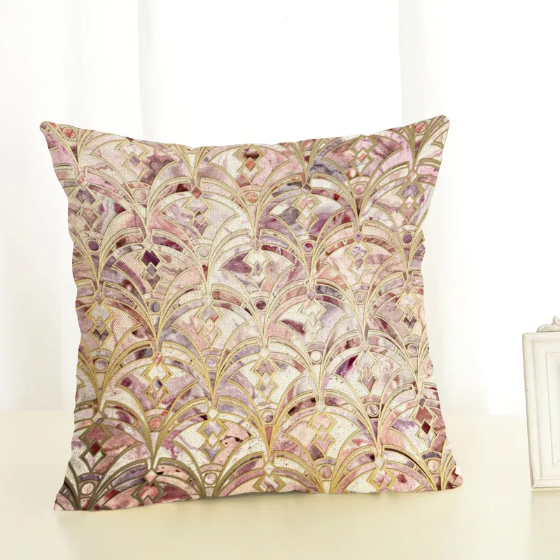 Эксклюзивный классический геометрический льняная Наволочка на подушку