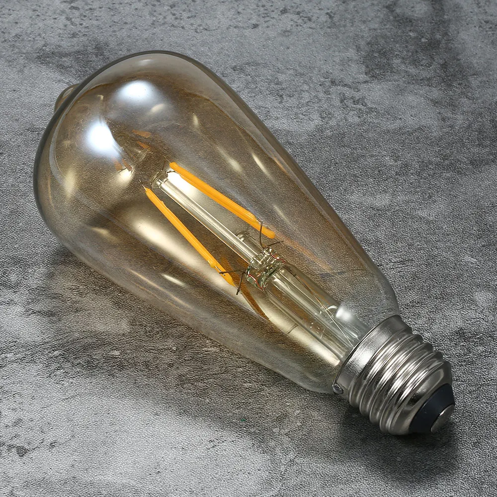 Новейшие 6 упаковок 4 Вт ST64 светодиодные лампы с регулируемой яркостью Edison E26/E27