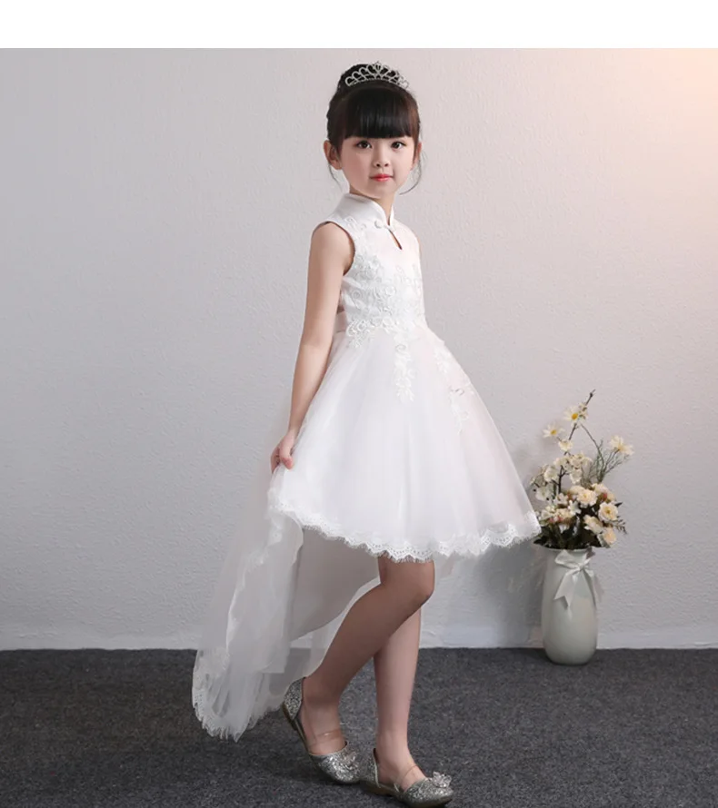 Children's beautiful dress summer new trailing princess girls wear baby flower primary school costumes | Детская одежда и
