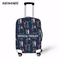 instantarts travel on road luggage protective covers thick elastic physical therapy print luggage bags case for 18 30inch
