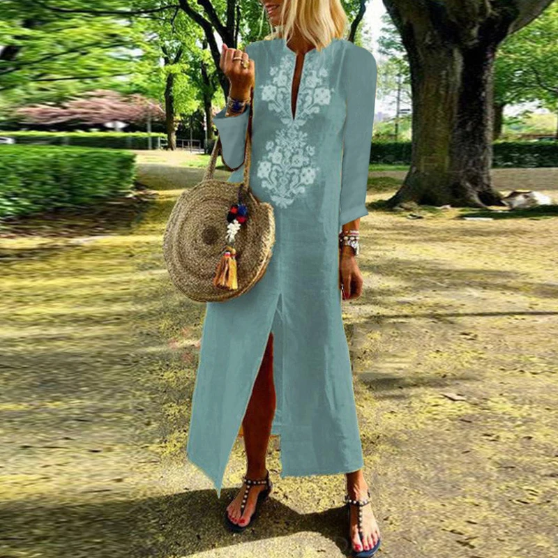 Женская одежда Осеннее облегающее платье Повседневное Платье макси с длинным