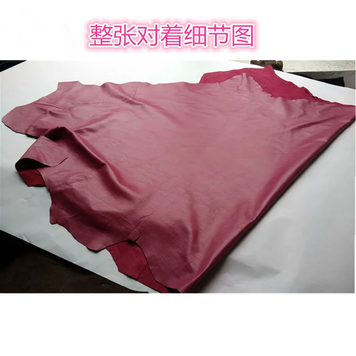 

dyed red genuine Sheep leather material for bags/shoes/belts