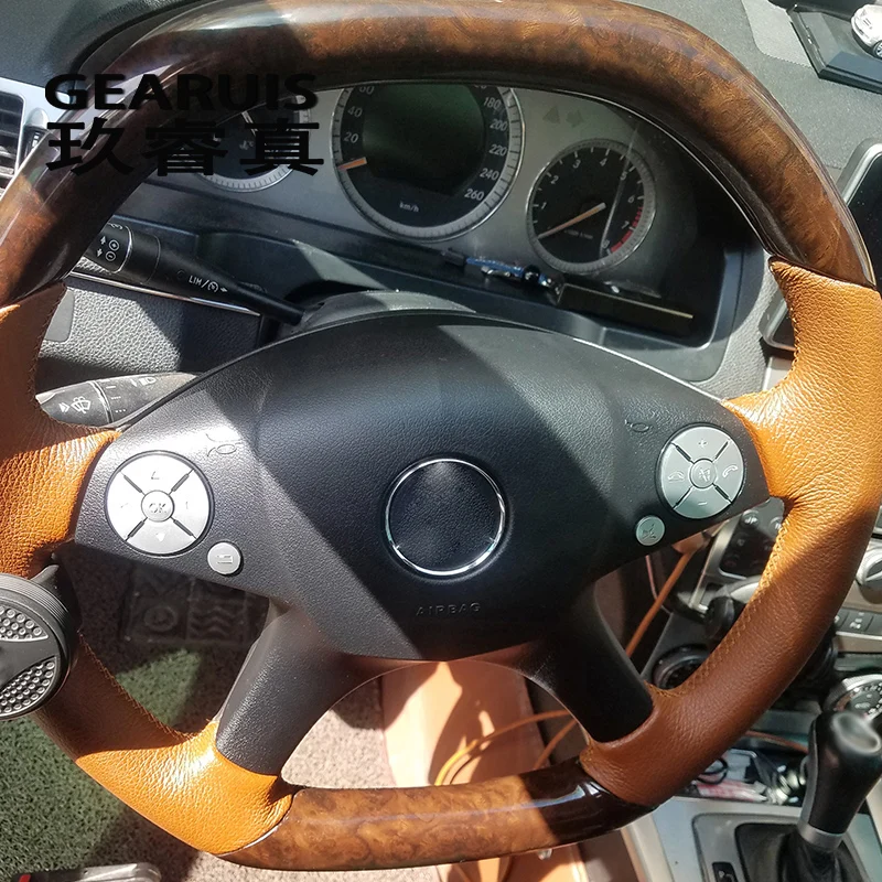 Автомобильный Стайлинг кнопки рулевого колеса крышка наклейка отделка для Mercedes