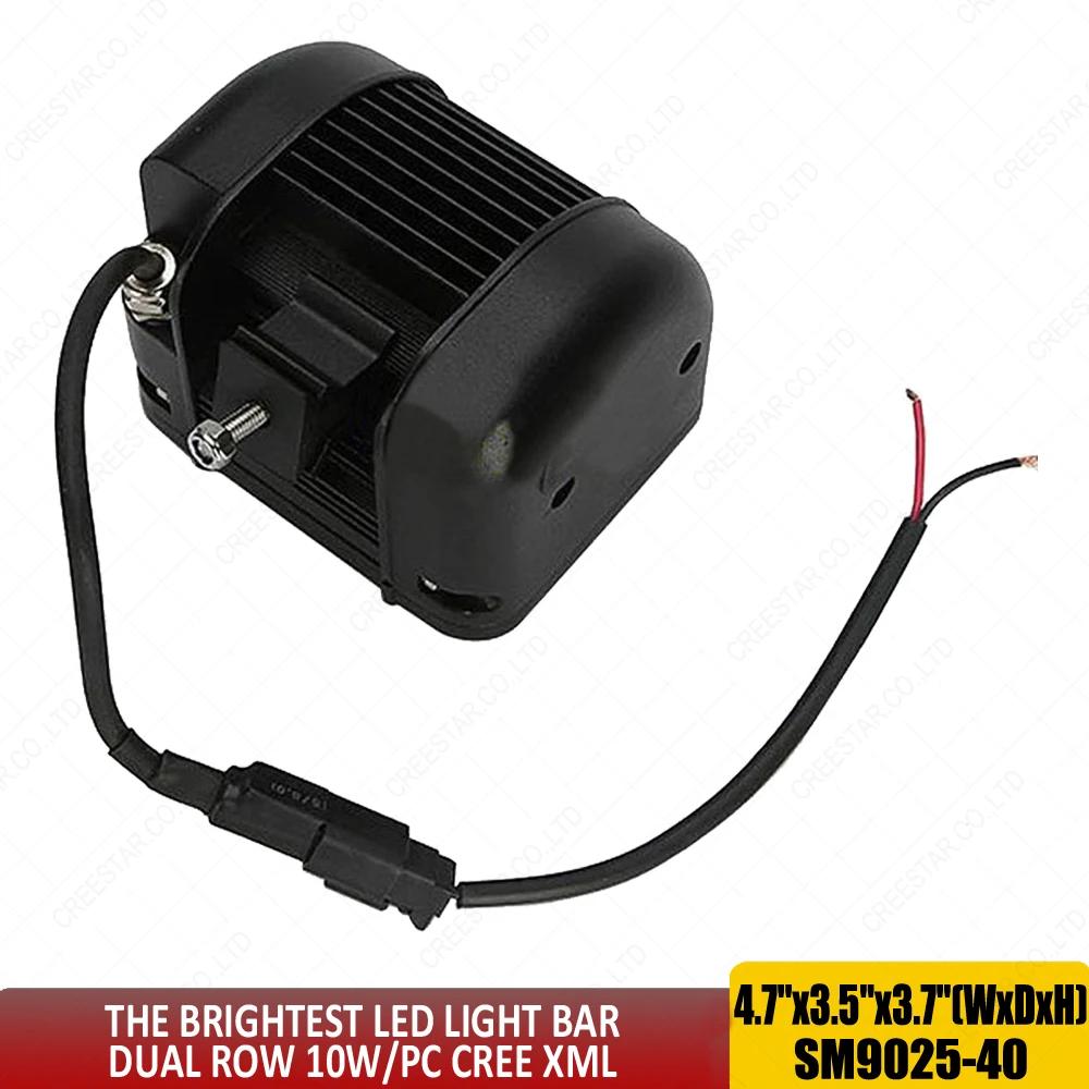 Super Brightest LED Light Bar 40W Off road work driving lights Narrow pencil Flood Beam with bottom bracket + DT Connector x2pcs |