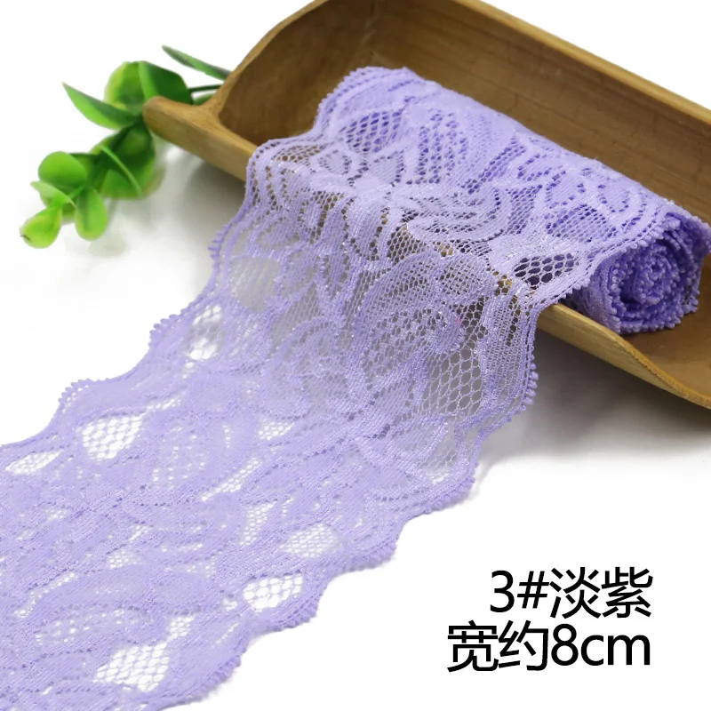 Light Purple 2 м/лот выдалбливают Кружева ленты отделка ткани DIY вышитые белые кружева отделка пошивное ремесло материал одежды аксессуары - Цвет: Light Purple