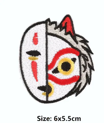 Тоторо без лица человек Железный На заплатках Hayao Miyazaki мультфильм значки с животными Вышитые аппликация Детская одежда аксессуары - Цвет: Коричневый