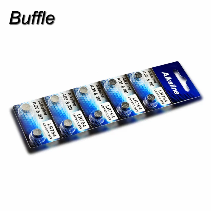 100 шт./10 упаковок кнопочные батарейки AG5 393A LR754 15 193 LR48 D309 399 1 55 в|coin battery|cell coin batterybutton
